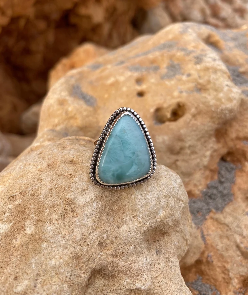 Anillo sirena Larimar xl - Imagen 3