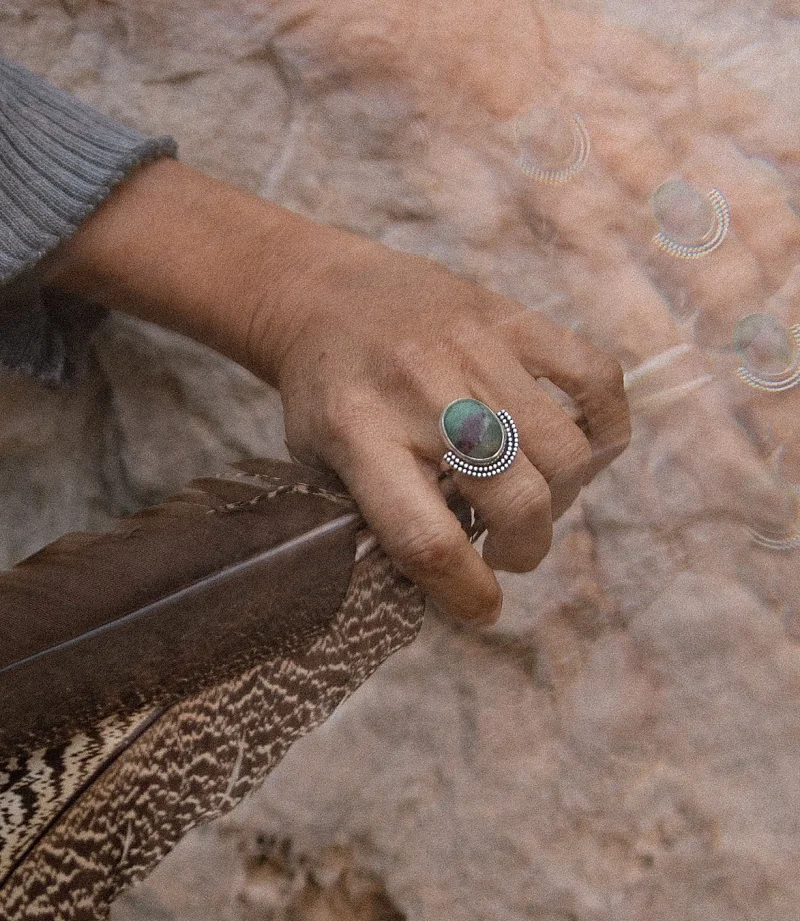 Anillo Rubí Zoisita - Imagen 2