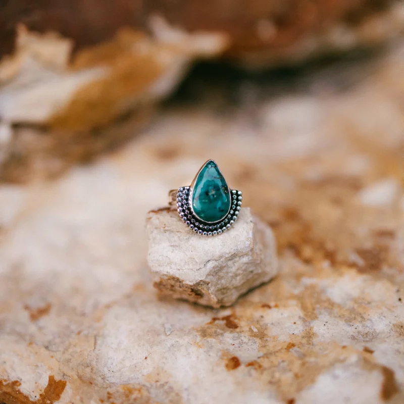 Anillo lágrima Turquesa