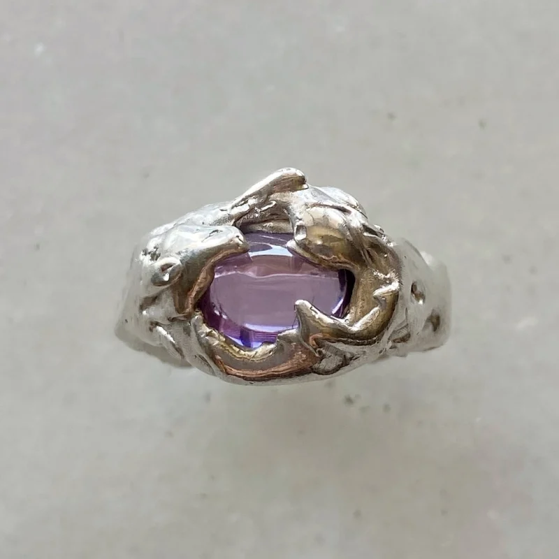 Anillo Volcán Amatista